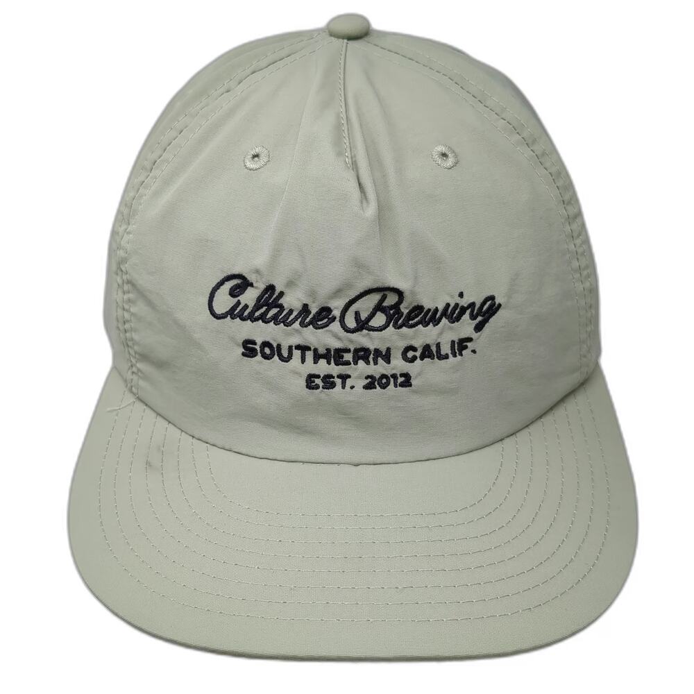 AS Colour 5 Panel Green Hat One Size Nylon Snapback Culture Brewing Brewery